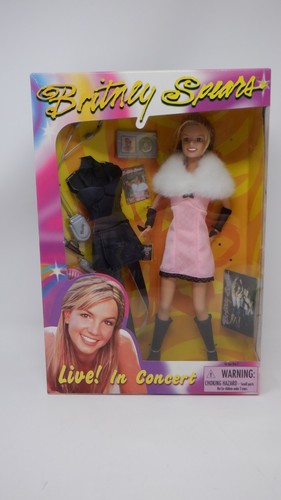 Britney Spears Puppe ~ rosa Kleid mit weißem Fell, Live In Concert ● NRFB