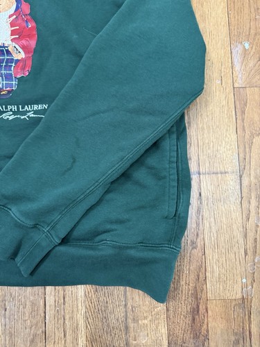 Polo Ralph Lauren Green Holiday Toggle Bear Fleece Hoodie Sweatshirt Gr. LG - Bild 8 von 11