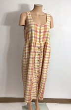 Urban Outfitters Plaid Maxi Dress Side Pockets Womens Medium