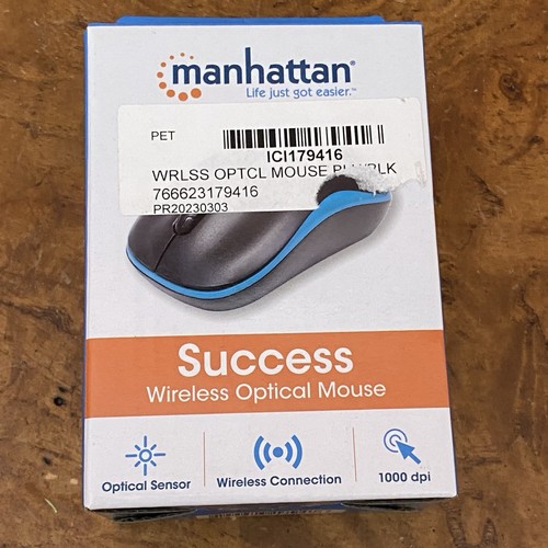 Manhattan Success Wireless Optical Mouse - USB, Three Buttons with Scroll Wheel, - Picture 9 of 9