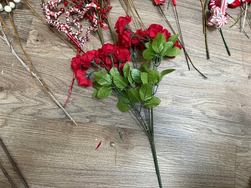 Großes Set 50 Weihnachten Blumen Plektren Karo Jute Band - Bild 10 von 13