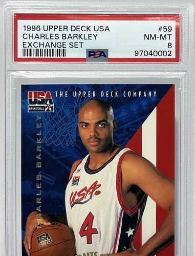 Charles Barkley PSA 8 - 1996 Upper Deck USA Portraits Of Power - Population 3 - Picture 2 of 8