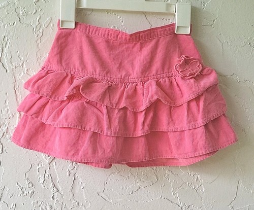 Crazy 8 rosa Rock Kleinkind Mädchen 5t Cord Rüschen Stufen Pull-On elastische Taille