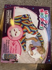 Open Box Happy Nappers - White Unicorn HYN01104 Medium Pillow Sleepy Sack