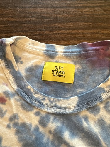 Diet Starts Monday Shirt Size XL OG Tie Dye Speedway RARE Men’s Fashion Design - Picture 3 of 5
