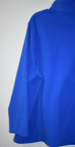 Lands End Quarter Zip 2X Woman Blue Fleece Cozy Long Sleeve Lightweight 20W-22W - Picture 10 of 15