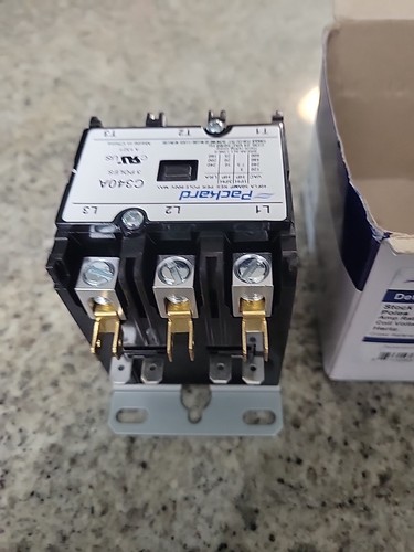 New Packard C340A 3P 40A FLA 50A RES 24V Coil Definite Purpose Contactor - Picture 2 of 6