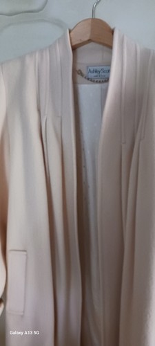 Vintage Damen Wintermantel von Ashley Scott Größe 1X Wolle Cremefarben - Bild 7 von 13
