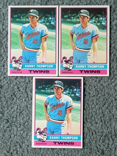 1976 Topps Danny Thompson Baseball Card Lot of approx 3 Cards