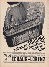 Schaub-Lorenz Touring T 60 - Reklame Werbeanzeige Original-Werbung 1965