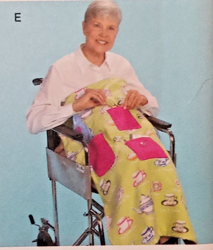 Simplicity 2623 Wheelchair Accessories Cape Apron Tote Coverup Blanket w/Pockets - Picture 6 of 12
