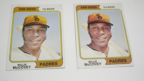 (4) Tarjeta de béisbol 1974 Topps Willie McCOVEY #250 (PADRES - Imagen 4 de 9