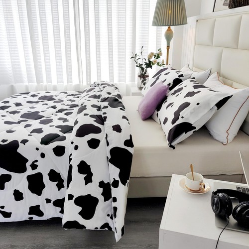 SDY 3 Pieces Milk Cow Print Stuff Bedding Comforter Set with 2 Pillowcases fo... - Picture 5 of 9