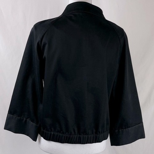 Giacca casual Anne Klein elasticizzata nera neutra minimalista nuova senza etichetta taglia 8 - Foto 4 di 9