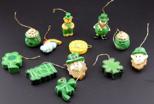 Vintage St Patrick's Day Miniatur Ornament Dekoration Konvolut