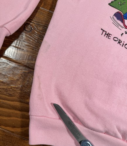 Vtg Bud Light Club Spuds Mackenzie Party Animal Skiing Sweatshirt Mens Sz L Pink - Picture 4 of 11