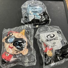 3x The Incredibles 1  2 McDonalds Happy Meal Toys - Frozone, Jack Jack, Dash