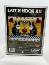 Vintage 80’s Country Cats Latch Hook Kit Set  20" x 27" NOS National Yarn Crafts