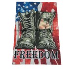 Garden Flag American FREEDOM PATRIOTIC Holiday Polyester 12”X 18” NEW