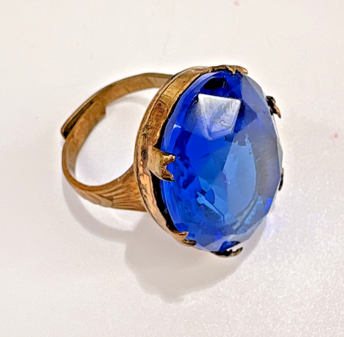 Vintage Lot 96 Costume Rings adjustable, Rhinestone, Cabochon Signed Art Deco - Picture 9 of 19