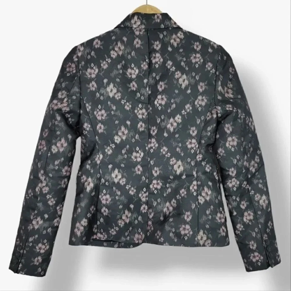 NUEVA Chaqueta Blazer Victoria's Secret Jessica Hart 2014 Jacquard en Gris/Rosa Talla 0 Foto 3 de 4