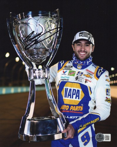 Chase Elliott handsigniertes signed NASCAR 8x10 Foto Beckett BAS COA