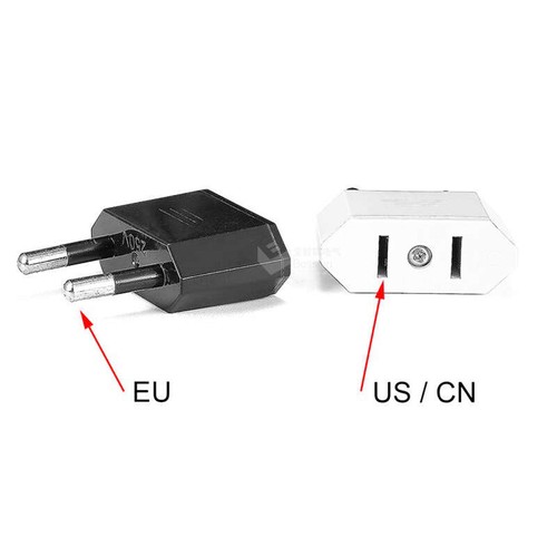 2x Reiseadapter US Buchse auf EU Euro Stecker - Bild 2 von 4