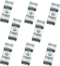 1-3/8" Chain Link Fence Panel Clamps, Galvanized Dog Kennel Silver 