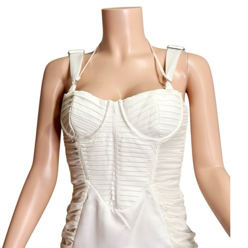 NWT HOUSE OF CB Lucinda Corset Mini Dress, White, Medium - Picture 2 of 8