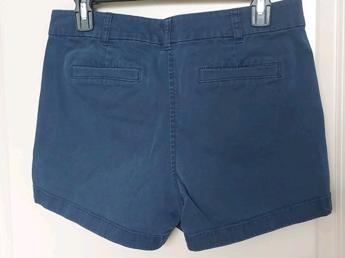 J. CREW Shorts Women's Size 6 Navy Cotton 4 Pockets 3.5 Inseam Mid R - Picture 3 of 6