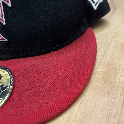 Vtg Florida Marlins RED LOGO New Era 59Fifty Fitted 7 3/8 Hat Wool Embroidered - Picture 5 of 19