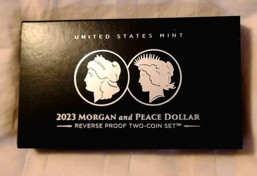 2023 CAMEO Morgan & Peace Dollar Reverse Proof Two-Coin Set- OGP & CoA-GORGEOUS!