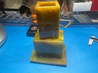 ABSOLUTELY STUNNING MULTIPLE COLORS MARBLED BAKELITE OVER 361 grams look @ video