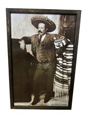 LARGE FRAMED PRINT, 24" x 36", 1st Quality, wood frame , PANCHO VILLA