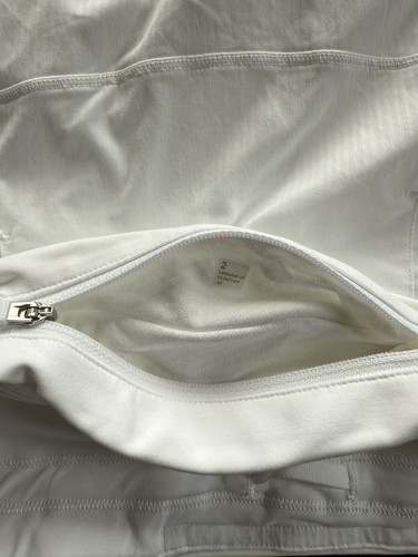 LULULEMON Pace Rival Mid-Rise Skirt Skort White Size 2 13” Shortest Length Euc - Picture 3 of 3