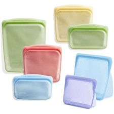 Premium silicone reusable food storage bags, 7-pack, rainbow, multi-us