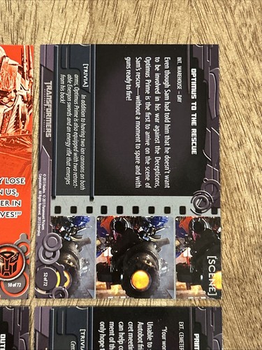 Transformers 2013 - Optimum Collection - Optimus Prime - Lote de 4 cartas - Imagen 8 de 10