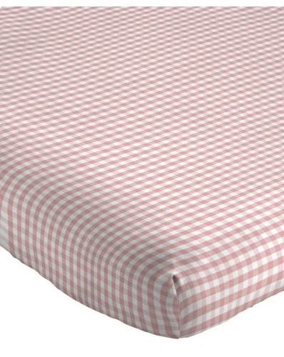 New Saturday Park Pink Gingham Organic Cotton Sheet Set Queen