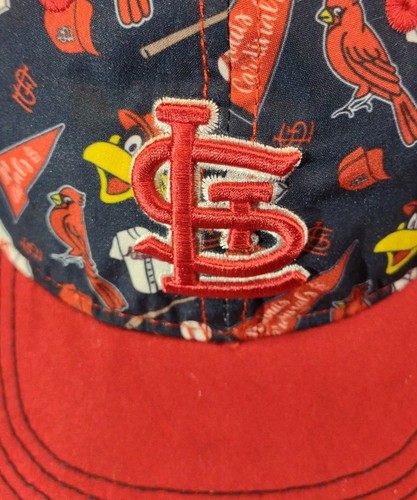 St Louis Cardinals Hat Cap Youth All Over Print Baseball Emily Stahl Red MLB - Picture 2 of 8
