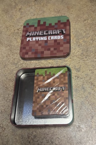MINECRAFT Sealed Pack Of Playing Cards in Collector Storage Tin - Picture 2 of 3