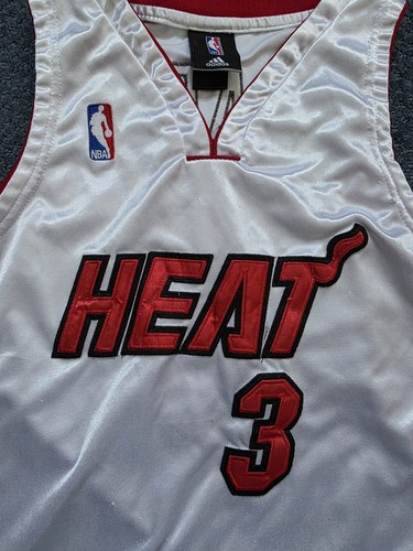Maillot vintage homme authentique Adidas taille 44 Miami Heat Dwayne Wade - Photo 3/5