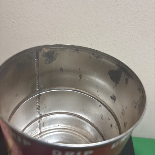 Vintage 2 lb Tin MANHATTAN Coffee Can with Lid - Picture 9 of 14