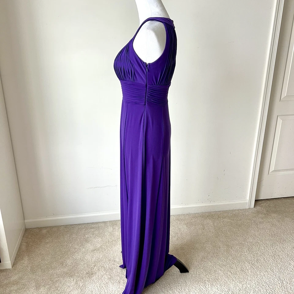 SANGRIA шикарный фиолетовый замочная скважина вечернее платье—SZ. 4 - Изображение 4 из 4