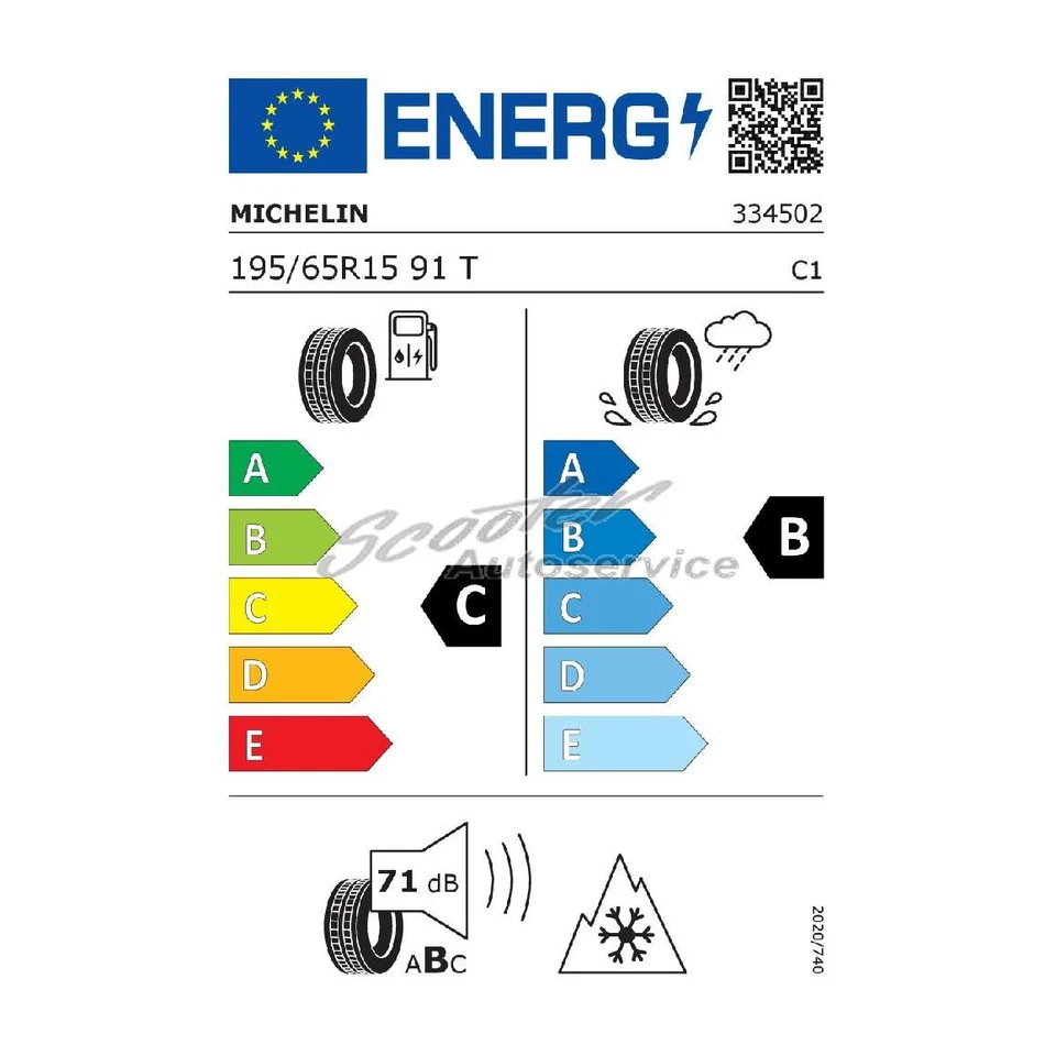 Michelin 195/65 R 15 91T Winterreifen Alpin 7 3PMSF | 15967 - Bild 2 von 4