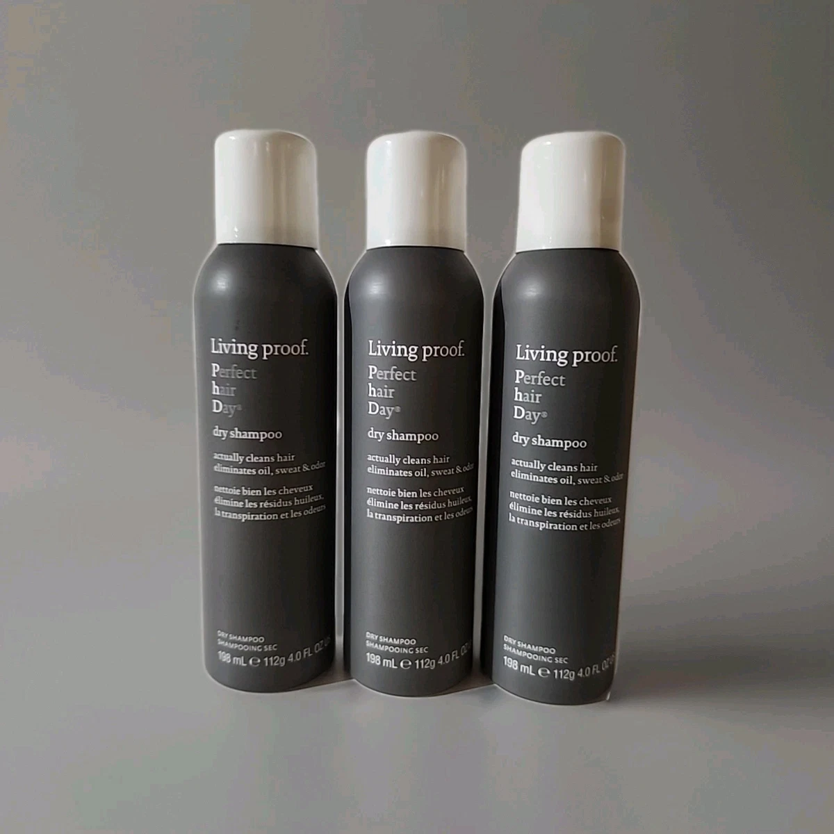 3 BOTTLES – Living Proof Perfect Hair Day (PhD) Dry Shampoo – 4 oz / 198 mL Each