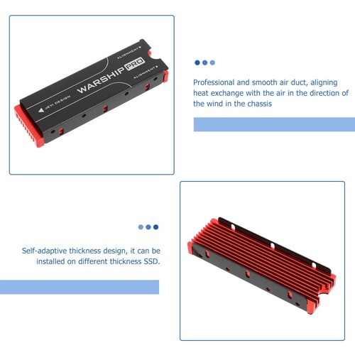 Kupfer Kühlkörper SSD Kühlkörper Kupfer Kühler Fin State Drive Kühlkörper - Photo 8/12