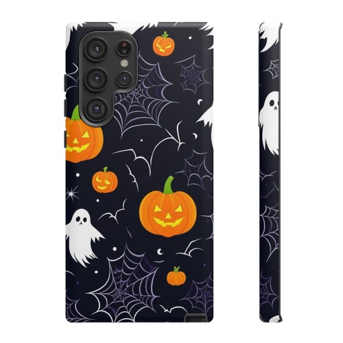 Halloween Phone Case, Spooky Cell Phone Cover, Pumpkin Ghost Design, Fall - Picture 251 of 280