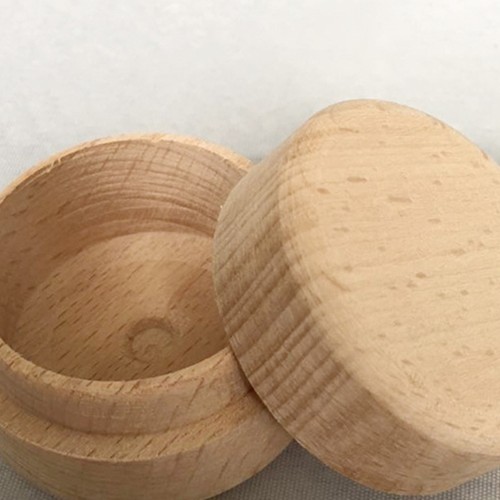 2 Stück Runde Schmuckschatulle Holzkiste Mini Aufbewahrungsbox Hochzeit - Bild 11 von 11