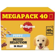 Pedigree 40, 80 or 120 x 100g Puppy Wet Dog Food Pouches Mixed Selection