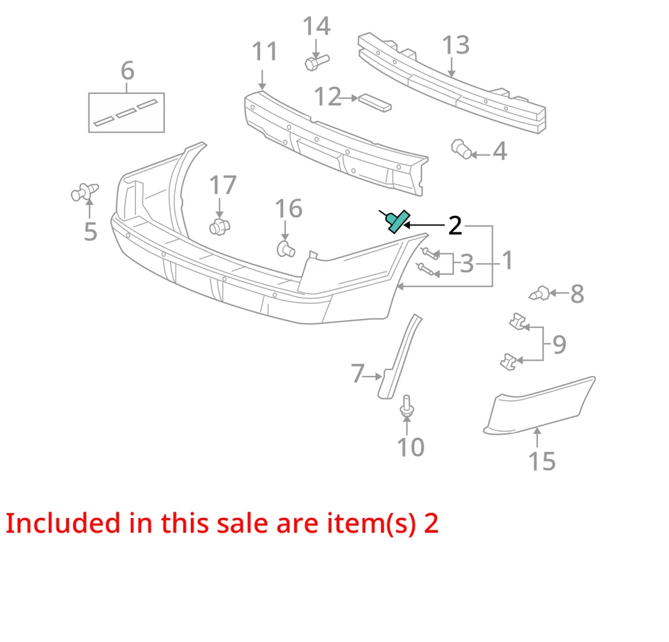 SE ADAPTA A 2001-2005 PONTIAC MONTANA SOPORTE ASM RR BPR FASCIA 10305989 - NUEVO OEM Foto 2 de 3